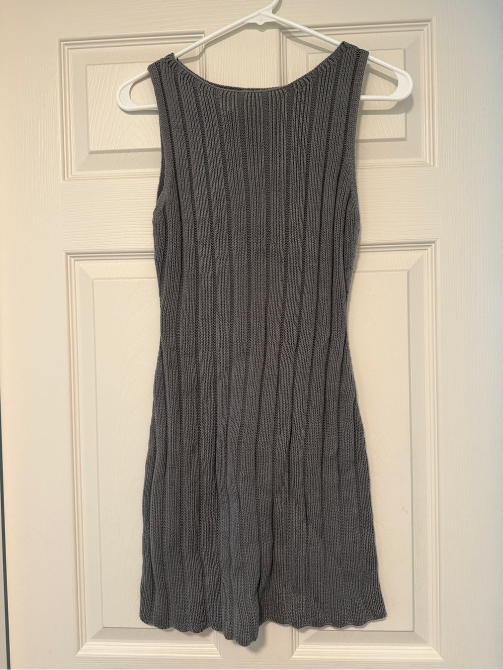 aerie Soft Ribbed Sweater Tank Dress - Dark Gray